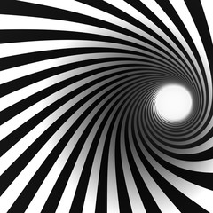 Wall Mural - black and white spiral