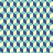 Abstract Isometric Cube Pattern Background