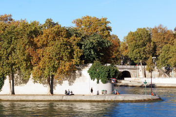 Sticker - Parid, ile Saint Louis en automne