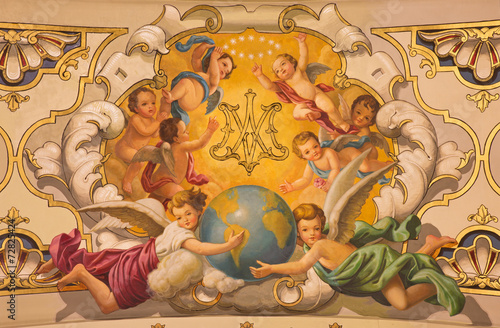 Fotografie, Obraz Seville - The fresco angels in church Basilica de la Macarena