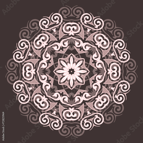 Plakat na papierze fotorealistycznym Koronkowa mandala.