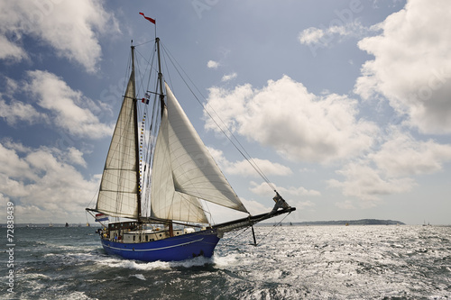 Nowoczesny obraz na płótnie Yacht Sailing. Collection of ships and yachts