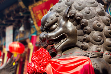 Chinese Lion, stone carving sculpture