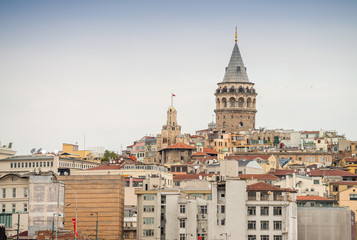 Wall Mural - The Galata Tower in Beyoglu district, Istanbul