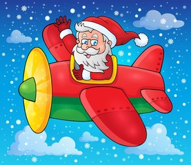 Wall Mural - Santa Claus in plane theme image 3