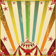 Wall Mural - Fantastic color circus square background