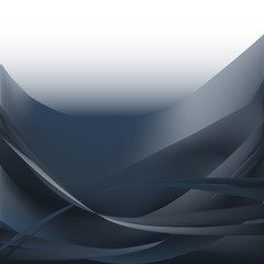 Poster - Blue gray dark waves abstract background