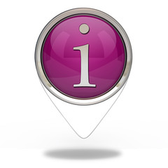 information pointer icon on white background