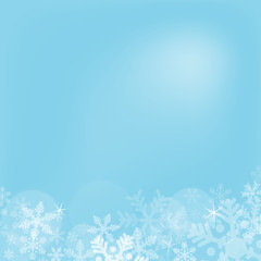 Aufkleber - Abstract christmas background with snowflakes