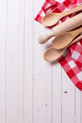 Canvas Print - Kitchen towel and spoons