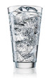 Glass of water with ice. With clipping path