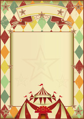 Wall Mural - Rhombuses circus vintage background