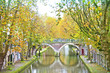 View at historical canal in Utrecht, The Netherlands