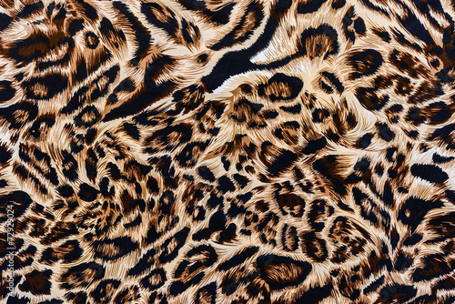 Naklejka - mata magnetyczna na lodówkę texture of print fabric striped leopard