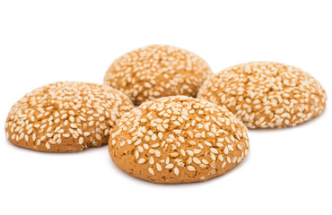 Wall Mural - oatmeal cookies with sesame seeds