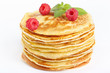 Pancakes with raspberry