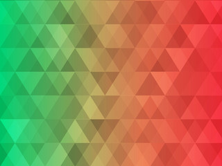 polygon geometric abstract background of red and green