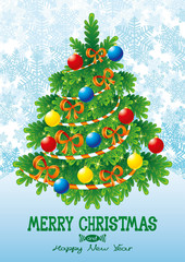 Wall Mural - Christmas tree.