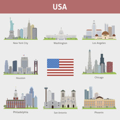 Wall Mural - US Cities