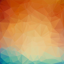 Teal Orange Triangle Background