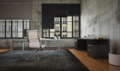 Stark modern office interior