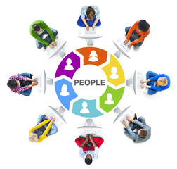 Wall Mural - People Social Networking and People Concepts