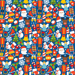 Poster - Winter seamless pattern