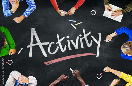 Fotografia Multi-Ethnic Group of People and Activity Concept