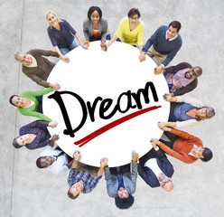 Wall Mural - Diverse People Holding Hands Dream Concept