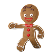 3d Character, Cheerful Gingerbread, Christmas Funny Decoration