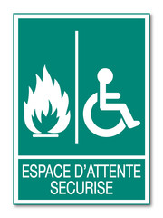 Poster - Panneau espace d'attente sécurisé.