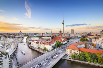 Berlin, Germany Spree River Skyline