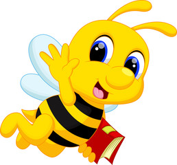Wall Mural - cute bee cartoon