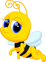 Wall Mural - cute bee cartoon