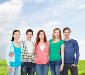 Wall Mural - group of smiling students standing