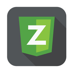 Wall Mural - raster round icon of z letter for zend framework