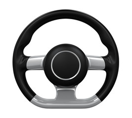 Wall Mural - Steering Wheel Isolated