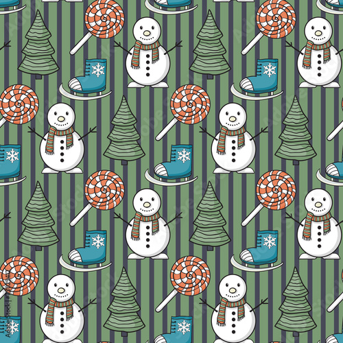 Materiał do szycia Vektor Weihnachten Musterdesign