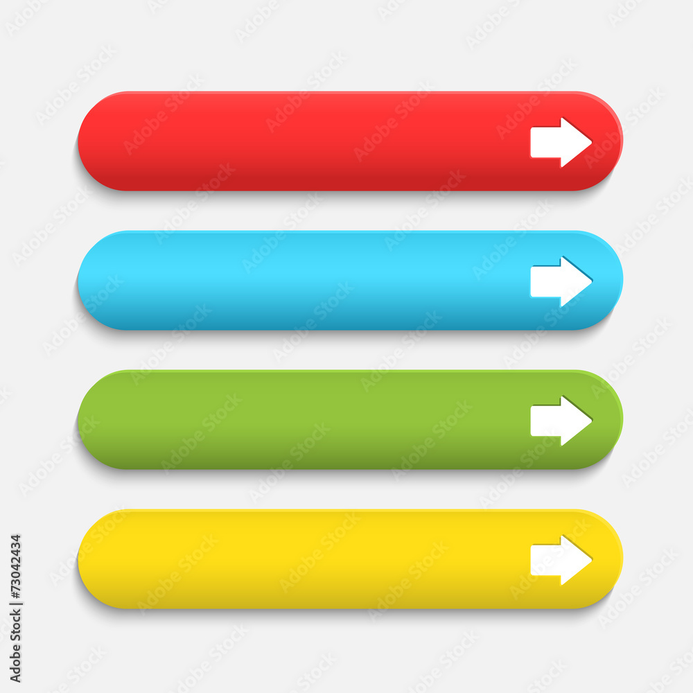 Vector realistic Matted color Web buttons with arrow symbol Stock ...