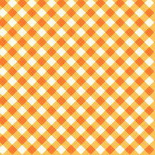 Thanksgiving Or Autumn Gingham Fabric, Seamless Pattern Included