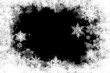 canvas print picture - natürlich gewachsene Eiskristalle auf schwarzem Grund