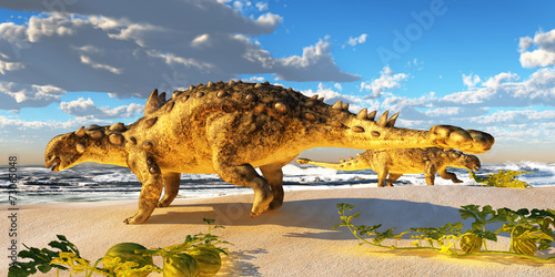 Nowoczesny obraz na płótnie Euoplocephalus Dinosaur