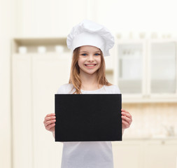 Poster - little cook or baker with blank black paper