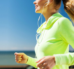 woman running outdoors