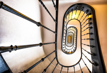 Wall Mural - old spiral staircase