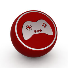 game circular icon on white background