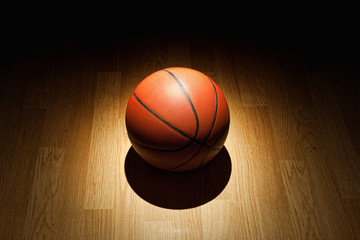 Plakat piłka koszykówka sport cień światło