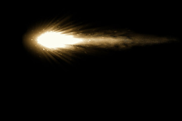 comet on night sky