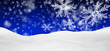 canvas print picture - Winterlandschaft, Schnee, verschneit, Hintergrund, blau