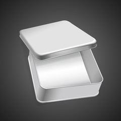 Sticker - 3d blank metal box template